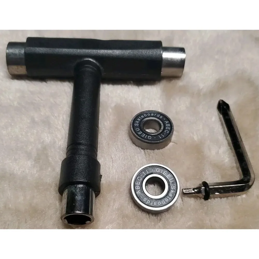 Skateboards T-TOOL ALL-IN-ONE TOOL Skateboard Longboard Black fits in pocket